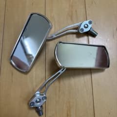 バイクミラー アルミ製 シルバー 長方形のサムネイル