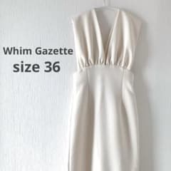 Whim Gazette Vジャンスカワンピース ホワイト 36 - メルカリ