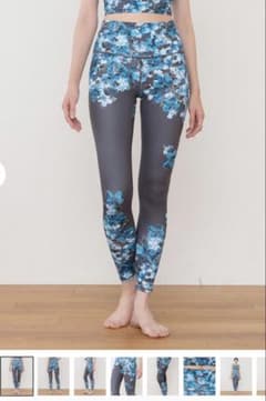 SUKALA】フルオブフラワーパネルレギンス ブルー L - メルカリ