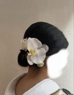 【THE CONRAN SHOP】白胡蝶蘭 ヘアアクセサリー ウェディング 和装のサムネイル