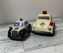 昭和レトロ パトカーのおもちゃ 2台セット（ブリキ製
