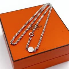 超希少】HERMES セリエ ネックレス 40cm 甲丸チェーン Ag925 - メルカリ