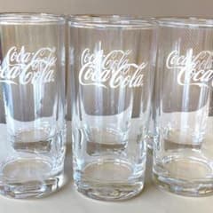 Coca-Cola ロゴ入りガラスグラス 約300ml60s コカコーラ ロゴ入りグラス 6個セット ガラスコップ カフェ風 レトロ