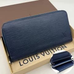 新品近い】ルイヴィトン エピ ジッピーウォレット アンディゴブルー 長