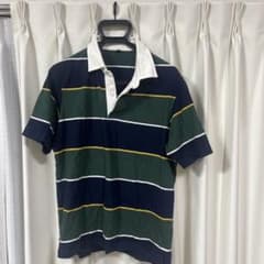 UNIQLO ユニクロ ストライプ ポロシャツ マルチカラー 緑 青 半袖のサムネイル