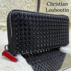 ✨人気✨ ルブタン 長財布 パネトーネ ラウンドジップ ブラック レザー