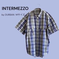 INTERMEZZO by DURBAN 半袖シャツ チェック Mサイズのサムネイル