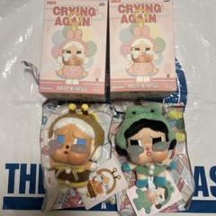 POPMART crybaby CRYINGAGAIN ハチ カエル ぬいぐるみ ポップマートCRYBABY Crying Again フェイスぬいぐるみカエルの