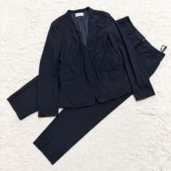 PLST ノーカラー セットアップ スーツ パンツ ネイビー s - メルカリ