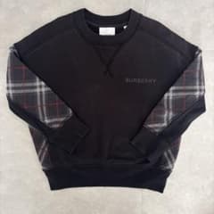BURBERRY キッズ チェック柄袖 トレーナー - メルカリ