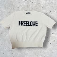 Dazy 半袖ニット FREELOVE ロゴ Sのサムネイル