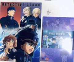 くら寿司 名探偵コナン クリアポスター　クリアファイル　チャーム　３点セットのサムネイル