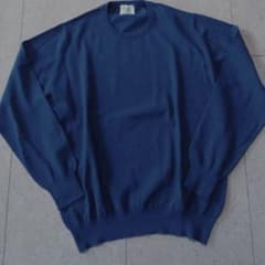 WILLIAM LOCKIE コットンニット size42 NAVY - メルカリ