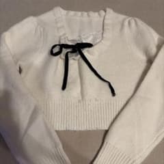 titty&Co.長袖 フロントフリルリボンニットのサムネイル