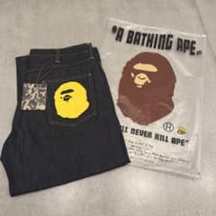 新品　デッドストック　 エイプ　A BATHING APE デニムパンツLのサムネイル