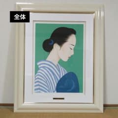 鶴田一郎　美人画　浴衣の人　美しい横顔　浴衣　希少な逸品 m89604639201_1.jpg?1717916233