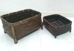 アジア風カゴ 2個セットのサムネイル