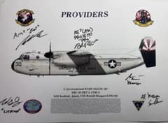 C-2A Greyhound A3ポスター　搭乗員サイン付きのサムネイル