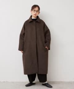【ぽっちぶ様専用】ウールブレンドステンカラーコートのサムネイル