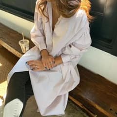 CHEIR ストライプ柄シャツワンピースのサムネイル