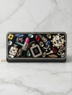 Sneep Dip スニープディップ デコ長財布 ビジュー シャンパン ブラックのサムネイル