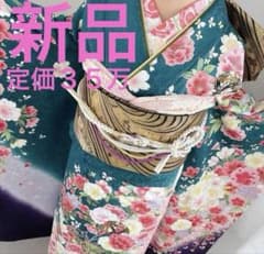 新品 正絹振袖フルセット 牡丹 銀彩 緑 成人式にも！！ - メルカリ