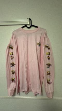 H&M キャラクター柄 ピンク 長袖Tシャツ L スポンジボブのサムネイル