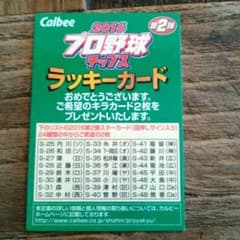 かける様専用　プロ野球チップスラッキーカードのサムネイル