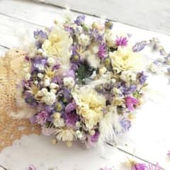 リース パープルグラデのリース♡ ドライフラワーのサムネイル