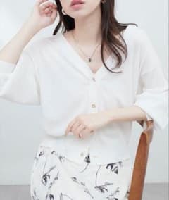 natural couture UV・接触冷感ハトメバーカーデ オフホワイトのサムネイル