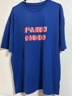 PARIS MOOD ロゴ 半袖Tシャツ ブルーのサムネイル