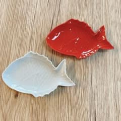 紅白 鯛 醤油皿 小皿 祝い事に◎のサムネイル