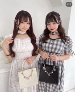 evelyn チョーカー付きロングOP ホワイトのサムネイル