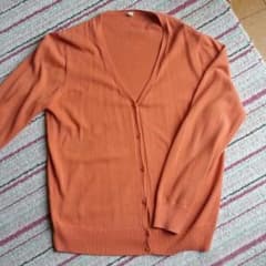 UNIQLO オレンジカーディガン XLのサムネイル