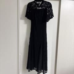 【値下げしました】ブラックレースドレス お呼ばれドレス チャイナ風のサムネイル
