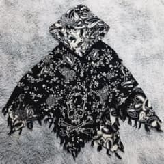 美品✨Roen ロエン✨フード付ポンチョ ケープ スカル ペイズリー F