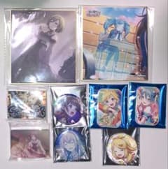 Project Sekai Shikishi (illustrated board), Noble Art Collection, and 9-piece can badge set for sale.