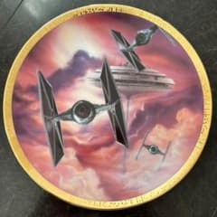 ビンテージ　スターウォーズ　帝国軍　タイファイター　ファイター　飾り皿　陶器皿 ビンテージ スターウォーズ 帝国軍 タイファイター ファイター 飾り皿