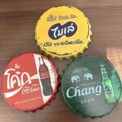 タイ雑貨　ビール・ソフトドリンクキャップデザインのサムネイル