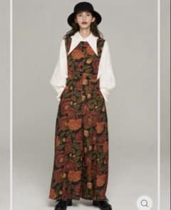 tnewties 《この牧場のオーナー》フローラルパターンオーバーオール