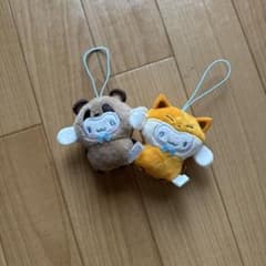 シナモロール ぬいぐるみマスコット 2個セット キツネ タヌキのサムネイル