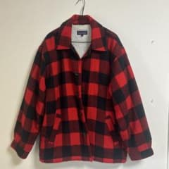 COTTON CLEAR フリースジャケット レッド・ブラックチェックのサムネイル