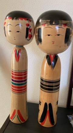 新品未使用品　新山　民夫　こけし　雛　雛人形　弥次郎　鳴子 弥治郎系こけし2体 新山民夫作 新山左京作 - メルカリ