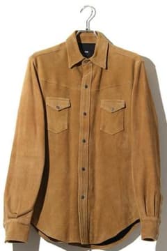 【中古】2017AW Rags Mcgregor ラグスマックレガー スエードレザー(やぎ革) シャツ S beige ベージュ 211147601 /◆ 17AW ラグスマックレガー スエードレザー(やぎ革) シャツ S ベージュ