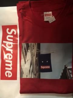 値下げ Supreme banner tee 赤 L 新品未使用のサムネイル
