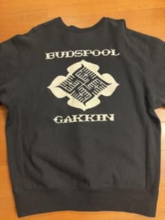 BUDSPOOL GAKKIN ロゴ刺繍 スウェット トレーナーL 最安値のサムネイル