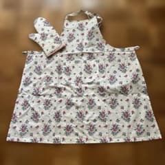花柄エプロンとミトンセットのサムネイル