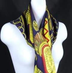 美品 HERMES エルメス 大判スカーフ カレ90 シルク100％ D403 - メルカリ