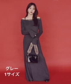 cocodeal ココディール レースディティールオフショルニットワンピース