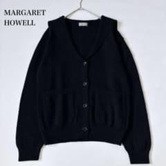 マーガレットハウエル WOOL COTTON TWIST セーラー カーディガン マーガレットハウエル WOOL COTTON TWIST セーラー カーディガン